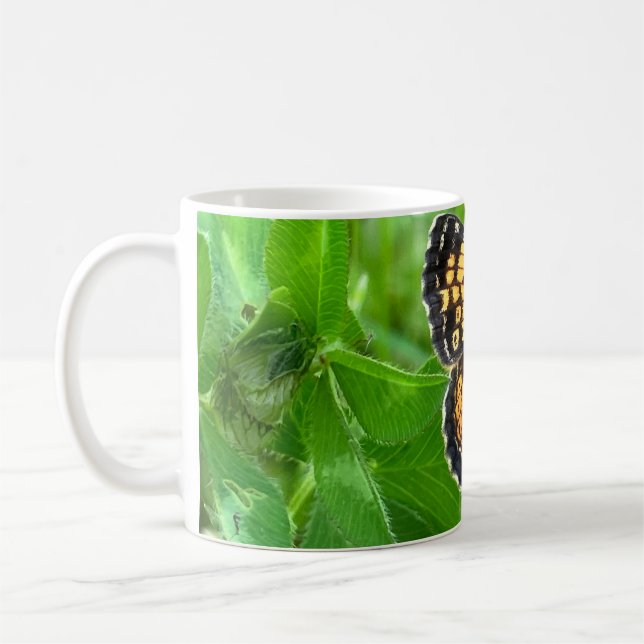 Pearl Crescent butterfly mug ©️dh26 (Left)