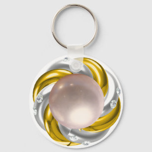 PEARL & DIAMONDS KEYCHAIN