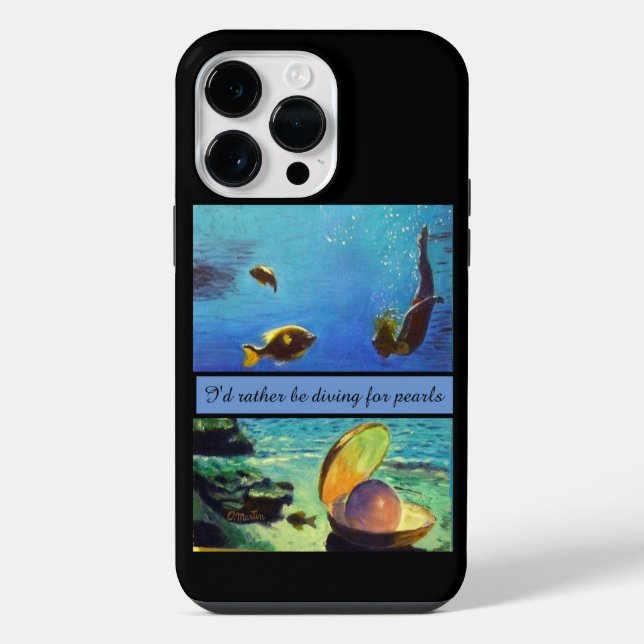 Pearl diving iphone case (Back)