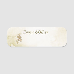 Pearl droplets name tag