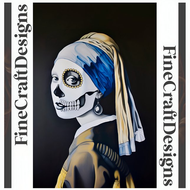 Pearl Earring Skull Vermeer Parody Decoupage L 134 Tissue Paper (Creator Uploaded)