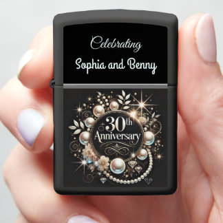 Pearl Elegance: 30th Anniversary Design Zippo Lighter