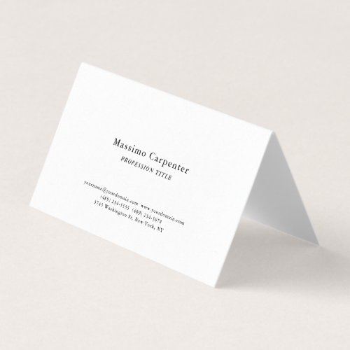 Pearl Elegant Plain Simple Minimalist Business Card
