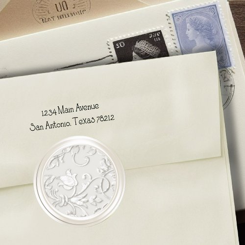 Pearl Embossed Damask Envelope Seal