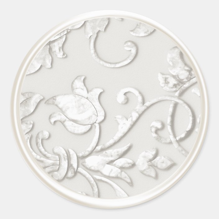 Pearl "Embossed" Damask Envelope Seal
