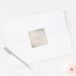 Pearl Faux Leather Design Display Jewelry Card Square Sticker