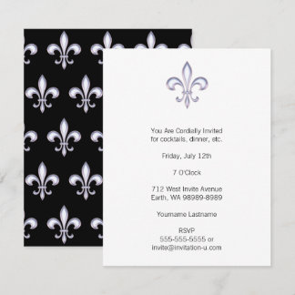 Pearl Fleur De Lis Invitation