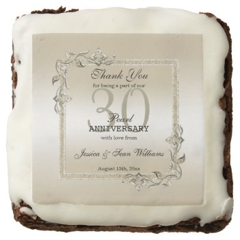 Pearl Gem & Glitter 30th Wedding Anniversary  Brownie by shm_graphics at Zazzle