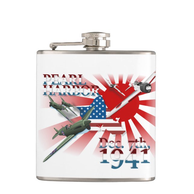 Pearl Habor December 7, 1941 Flask (Front)