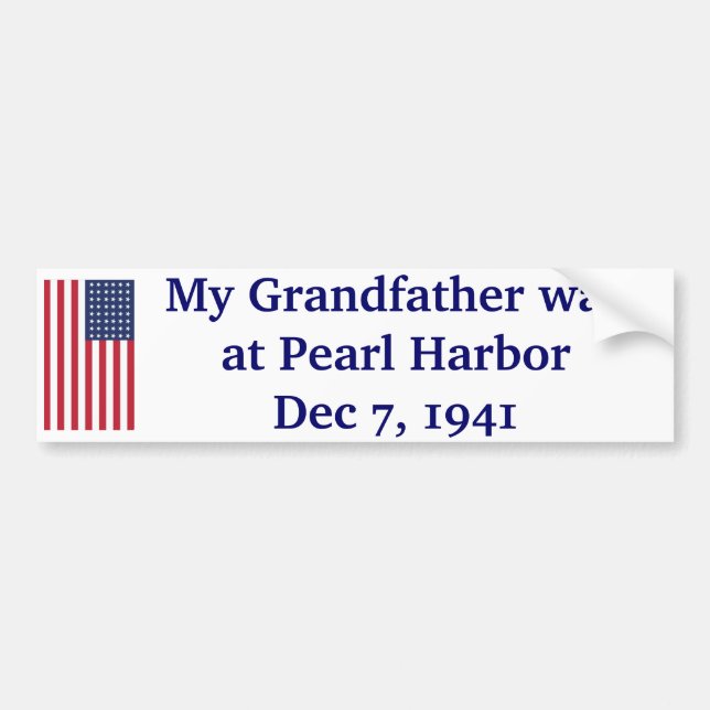 Pearl Harbor - 1941 Bumper Sticker (Front)