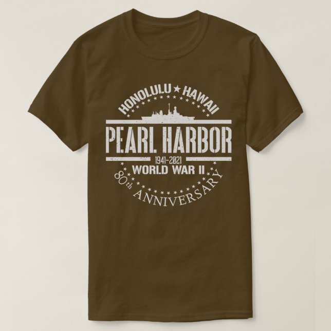 Pearl Harbor 80th Anniversary 1941 World War 2 Vet T-Shirt (Design Front)