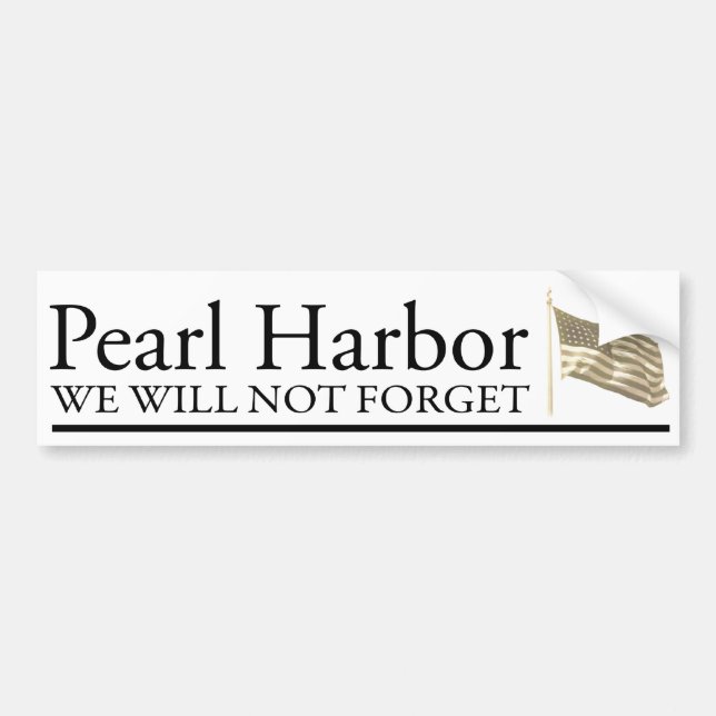 Pearl Harbor Bumper Sticker (Front)