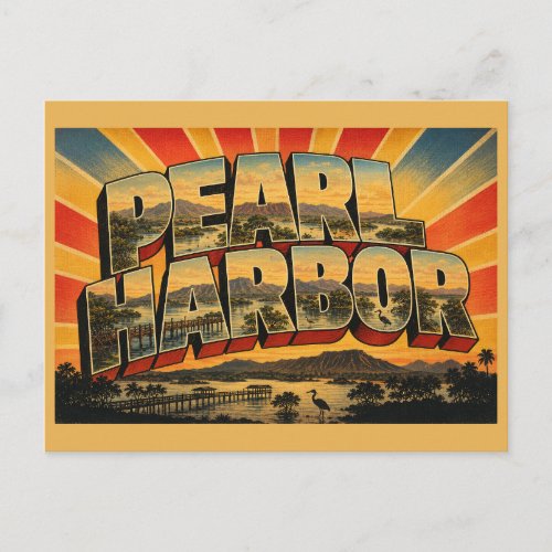 Pearl Harbor Hawaii Estuary Mangrove Wetland Art Postcard