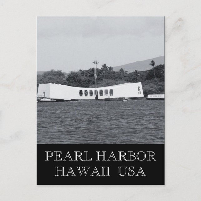 pearl harbor memorial hawaii postcard (Front)