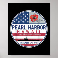Pearl Harbor Memorial Hawaii Vintage Usa Flag Day