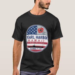Pearl Harbor Memorial Hawaii Vintage Usa Flag Day T-Shirt