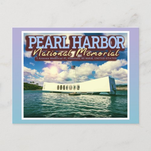PEARL HARBOR NATIONAL MEMORIAL _ HONOLULU HAWAII  POSTCARD