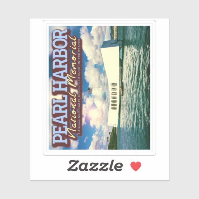 PEARL HARBOR NATIONAL MEMORIAL - HONOLULU HAWAII STICKER (Sheet)