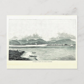 Pearl Harbor, Oahu, Hawaii 1890 Postcard