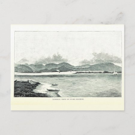 Pearl Harbor, Oahu, Hawaii 1890 Postcard