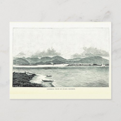 Pearl Harbor Oahu Hawaii 1890 Postcard
