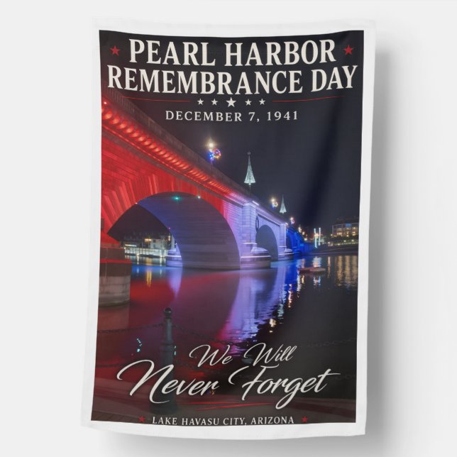 Pearl Harbor Remembrance Day House Flag (Front)