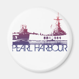 Pearl Harbour Skyline Design Magnet