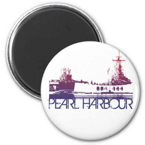 Pearl Harbour Skyline Design Magnet