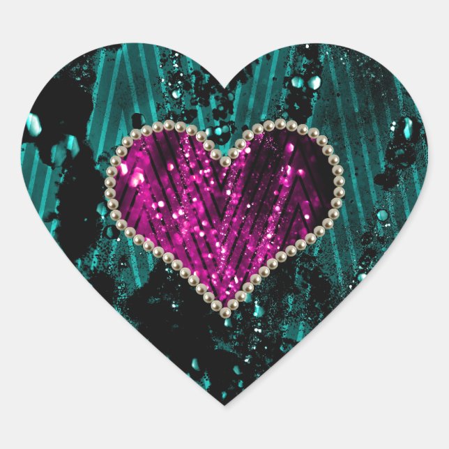 Pearl Heart Heart Sticker (Front)