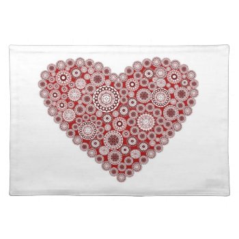 Pearl Heart Placemats by hunnymarsh at Zazzle