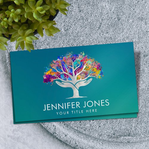 Pearl Helping Hands Tree Business Card