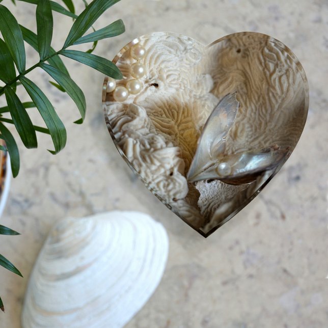 Pearl in Oyster and Natural Sea Coral Paperweight (Creator Uploaded)