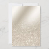 pearl ivory glitter brunch bubbly bridal shower invitation (Back)