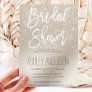 pearl ivory glitter ombre metallic bridal shower invitation
