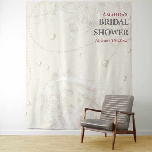 Pearl Jewels Bridal Shower Photo Booth Backdrop