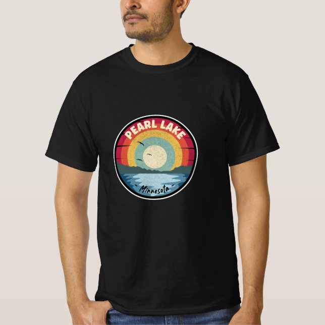 Pearl Lake Minnesota Colorful Scene T-Shirt (Front)