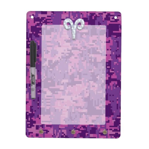 Pearl Like Aries Zodiac Symbol Digital Camouflage Dry Erase Board