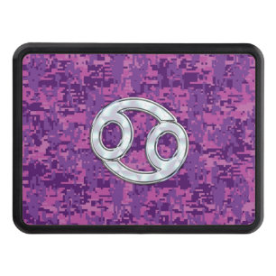 Pearl Like Cancer Zodiac Sign on Digital Camo Hitch Cover