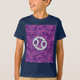Pearl Like Cancer Zodiac Sign on Digital Camo T-Shirt
