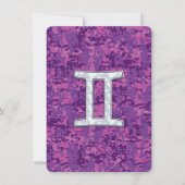 Pearl Like Gemini Zodiac Sign on Digital Camo (Front)