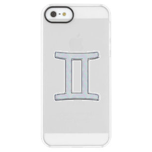 Pearl Like Gemini Zodiac Sign on Digital Camo Permafrost iPhone SE/5/5s Case