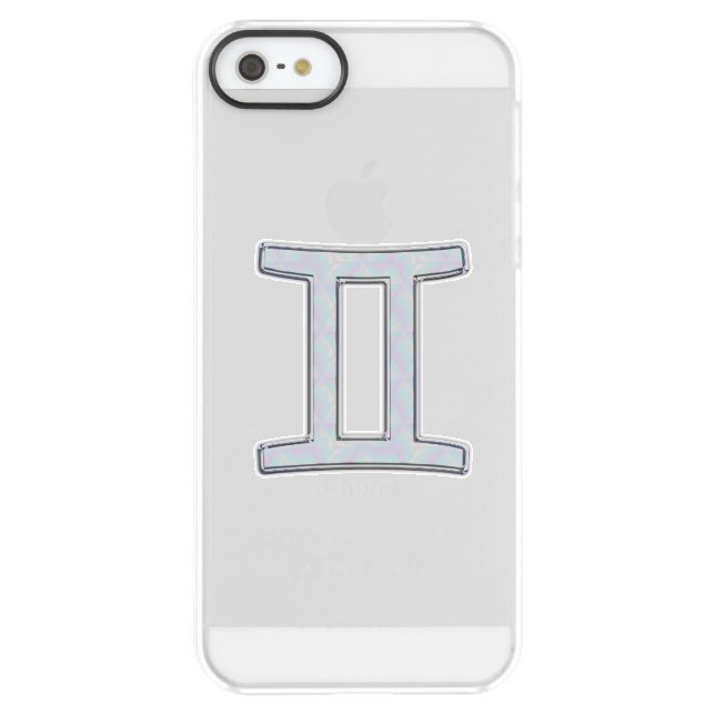 Pearl Like Gemini Zodiac Sign on Digital Camo Uncommon iPhone Case (Back)