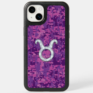 Pearl Like Taurus Zodiac Sign on Camo OtterBox iPhone 14 Plus Case