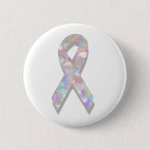 pearl lung cancer ribbon pinback button