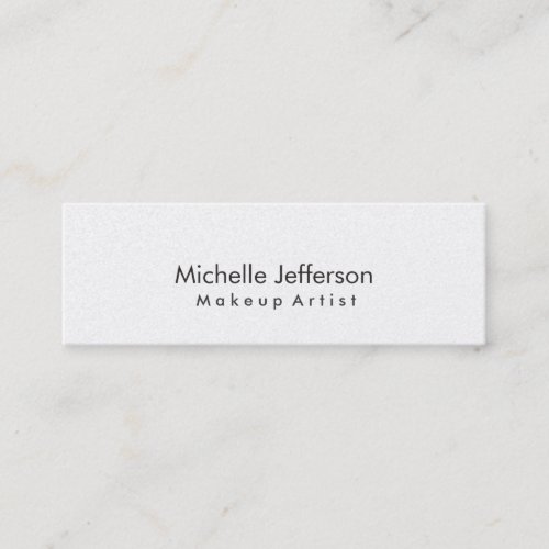 Pearl Makeup Artist White Stylish Business Card