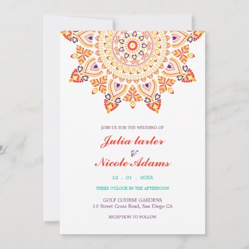 Pearl Mandala Wedding Invitation