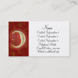Pearl Moon Red Business Card
