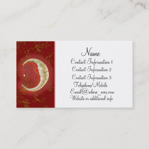 Pearl Moon Red Business Card