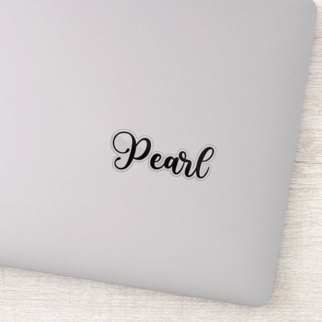 Pearl Name - Handwritten Calligraphy Sticker (Detail)