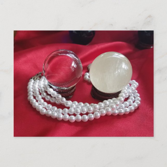 Pearl Necklace and crystal Balls Original photo Postcard (Front)